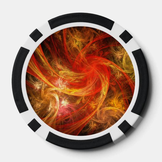 Firestorm Nova Abstracte Art Poker Chips (Achterkant)