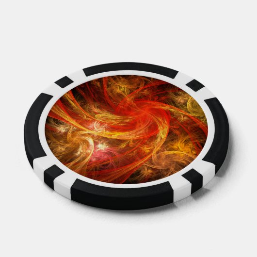 Firestorm Nova Abstracte Art Poker Chips (Enkel)