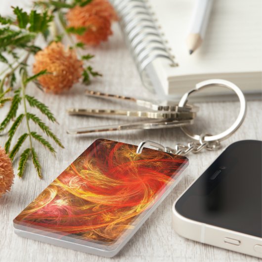 Firestorm Nova Abstracte Art Sleutelhanger (Voorkant Rechts)