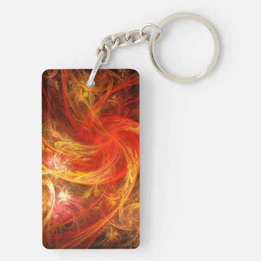 Firestorm Nova Abstracte Art Sleutelhanger (achterkant)