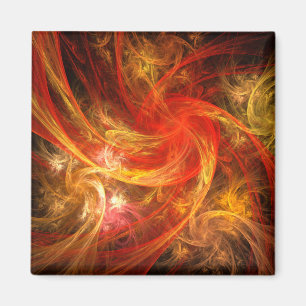 Firestorm Nova Abstracte Art Square Magnet Magneet