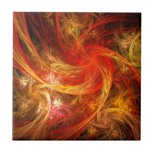Firestorm Nova Abstracte Art Tile Tegeltje (Voorkant)