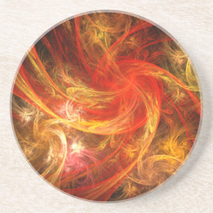 Firestorm Nova Abstrait Art Dessous de verre en gr