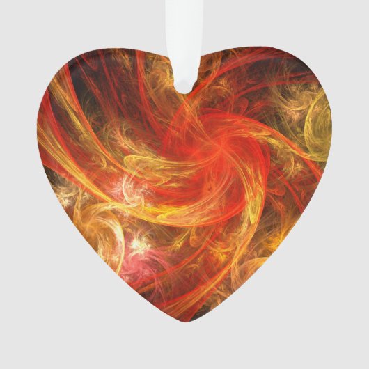 Firestorm Nova Art Abstrait Coeur acrylique (devant)