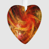 Firestorm Nova Art Abstrait Coeur acrylique (devant)