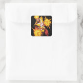 Firestorm Punch Vierkante Sticker (Tas)