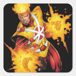 Firestorm Punch Vierkante Sticker