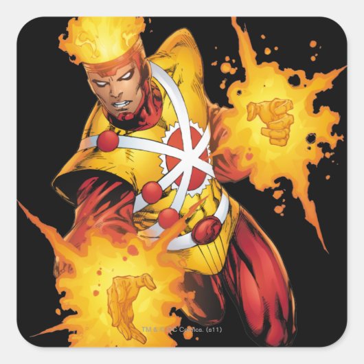 Firestorm Punch Vierkante Sticker (Voorkant)