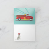 Firetruck Anniversaire de la fête Merci Notes (Intérieur)