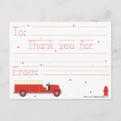 Firetruck dankt u nota neemt van (met traceable briefkaart (Voorkant)