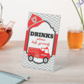 Firetruck Drink Party Display Reclamebord Met Voetstuk (Insitu)