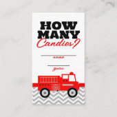 Firetruck hoeveel Snoepjes spel raden Kaarten (Voorkant)