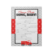 Firetruck naam dat lied douche spel - 40 Pack Notitieblok (Gedraaid)