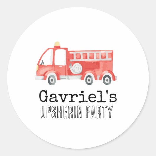 Firetruck Party Sticker (Voorkant)