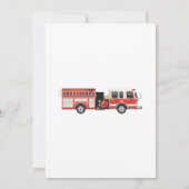 Firetruck verjaardagsuitnodiging Brandweerman uitn Kaart (Achterkant)