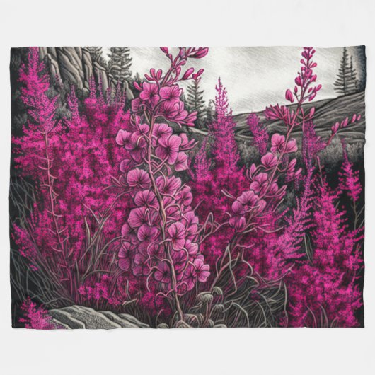 Fireweed 7 fleece deken (Voorkant (Horizontaal))