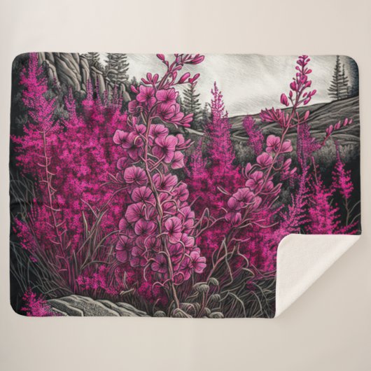 Fireweed 7 sherpa deken (Voorkant (horizontaal))