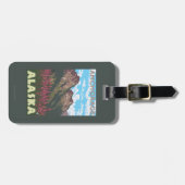 Fireweed & Mountains - Anchorage, Alaska Bagagelabel (Voorkant horizontaal)