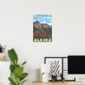 Fireweed & Mountains - Cordova, Alaska Poster (Thuiskantoor)