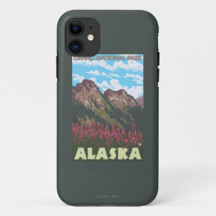 Fireweed & Mountains - Denali Nat'l Park iPhone 11 Hoesje