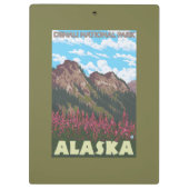 Fireweed & Mountains - Denali Nat'l Park Klembord (Achterkant)