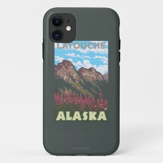 Fireweed & Mountains - Latouche, Alaska Case-Mate iPhone Case (Achterkant)