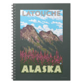 Fireweed & Mountains - Latouche, Alaska Notitieboek (Voorkant)