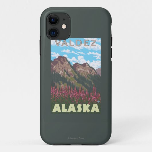 Fireweed & Mountains - Valdez, Alaska Case-Mate iPhone Case (Achterkant)