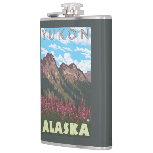 Fireweed & Mountains - Yukon, Alaska Heupfles (Links)