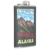 Fireweed & Mountains - Yukon, Alaska Heupfles (Rechts)