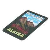 Fireweed & Mountains - Yukon, Alaska Magneet (Linkerzijde)