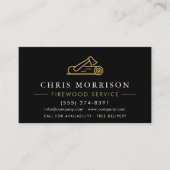 Firewood Supply Service Wooden Log Visitekaartje (Voorkant)