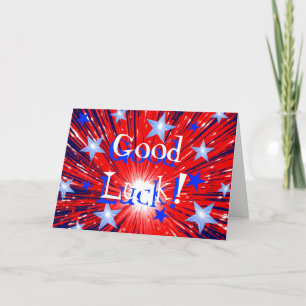 Firework Rouge Blanc Bleu' Carte Bonne chance