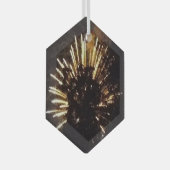 Fireworks 10 ornement hexagone en verre (Avant droite)