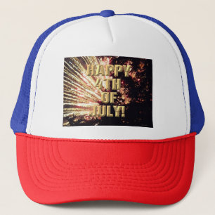 Fireworks 11 4 juillet rouge blanc bleu casquette