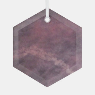 Fireworks 16 ornement hexagone en verre