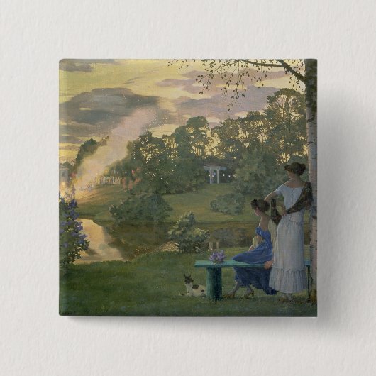 Fireworks, 1922 vierkante button 5,1 cm (Voorkant)