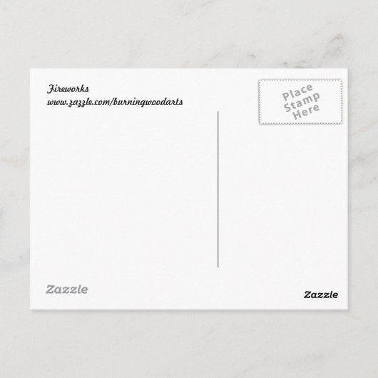 Fireworks 1 briefkaart (Achterkant)