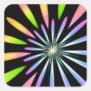 Fireworks 1 vierkante sticker