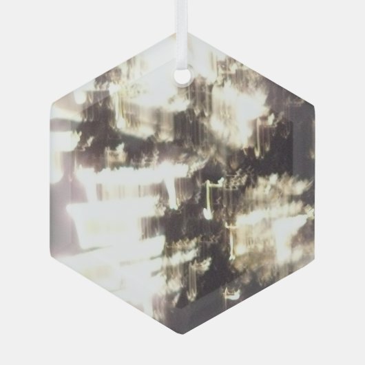 Fireworks 2 ornement hexagone en verre (Recto)