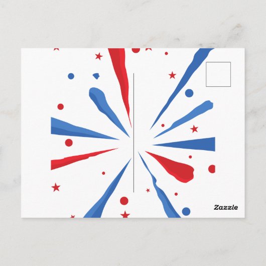 Fireworks 4 juillet BBQ Invitation (Dos)