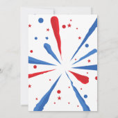 Fireworks 4 juillet BBQ Invitation (Dos)