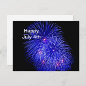 Fireworks 5 juillet 4e Carte postale (Devant / Derrière)
