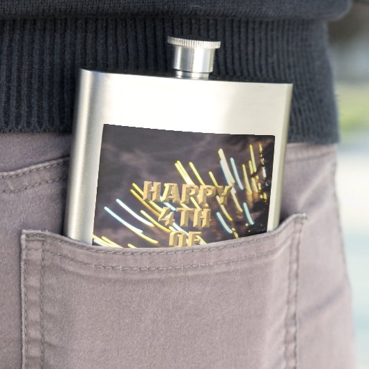 Fireworks 6 4 juillet flacon en acier inoxydable (En situation)