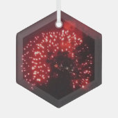 Fireworks 7 ornement hexagone en verre (Recto)