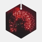 Fireworks 7 ornement hexagone en verre (Verso)