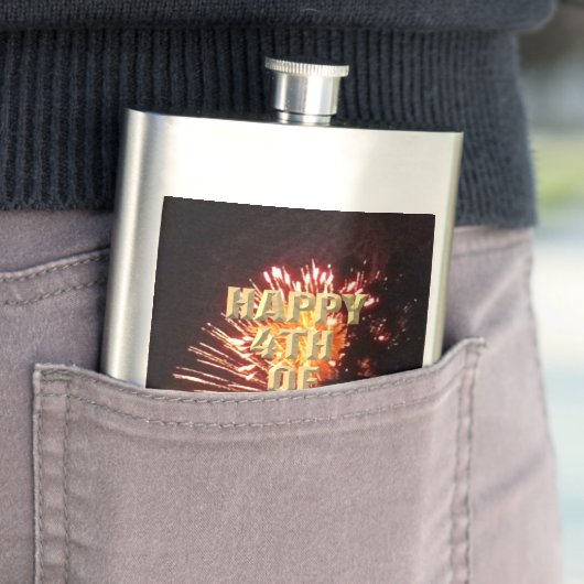 Fireworks 8 4 juillet flacon en acier inoxydable (En situation)