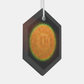 Fireworks 9 ornement hexagone en verre (Avant droite)