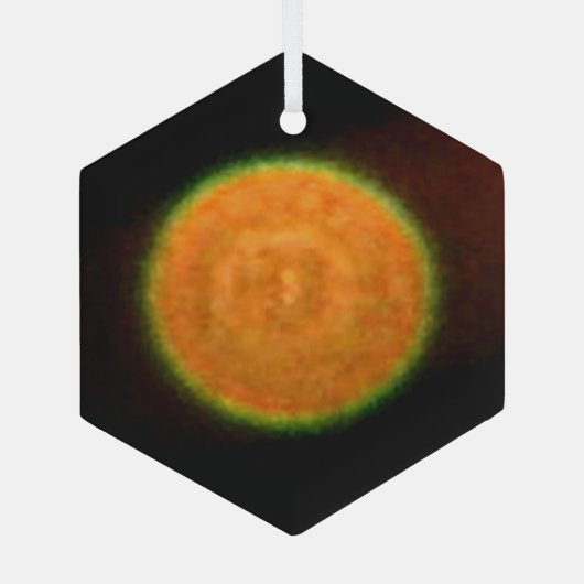 Fireworks 9 ornement hexagone en verre (Verso)