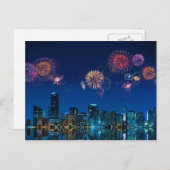 Fireworks à Miami - Carte postale (Devant / Derrière)